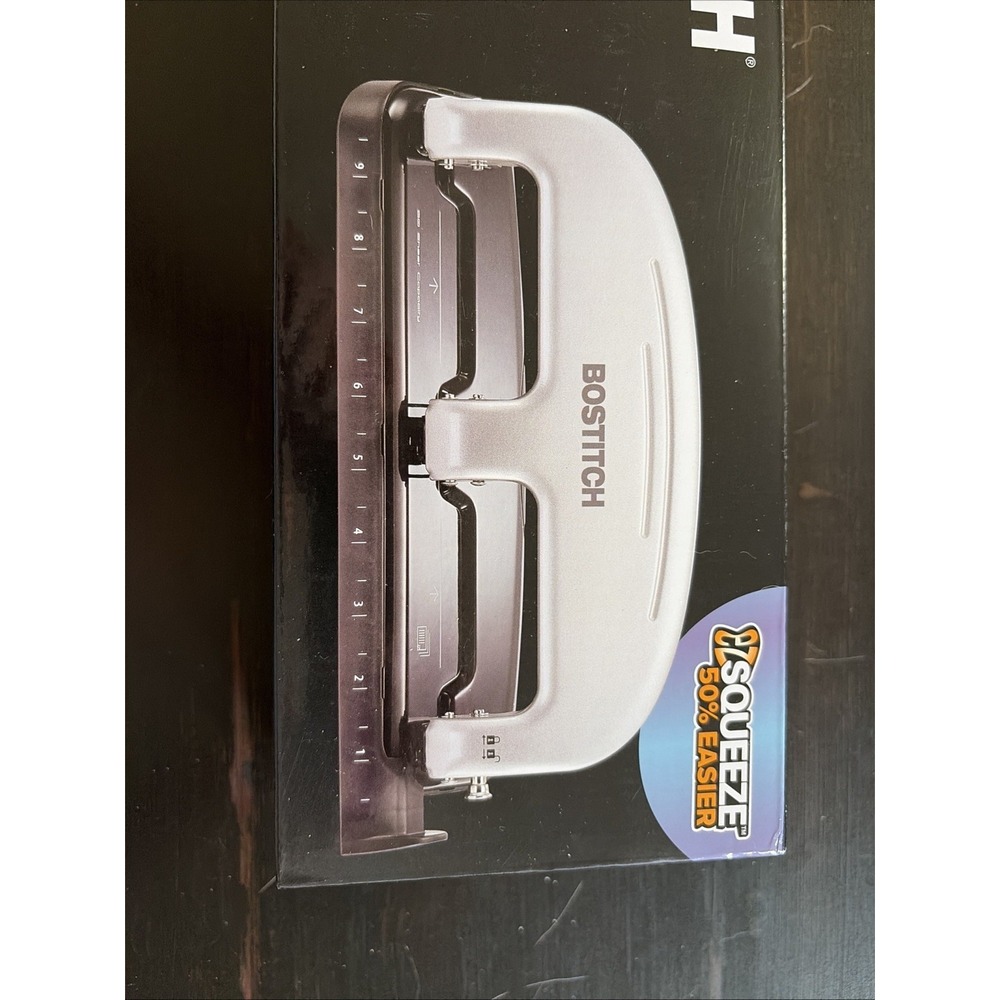 PAPERPRO BOSTITCH OFFICE EZ SQUEEZE 3-HOLE PUNCH, 20 SHEET CAPACITY - GRAY - Picture 4 of 4